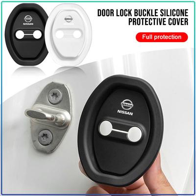 4pcs Car Door Lock Protective Cover Door Lock Cover Case Auto Styling For Nissan Nismo Tiida Sylphy Teana X Trail T30 T32 Almera Qashqai J10 J11 GTR