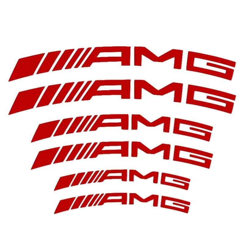 DQY2 New 2025 Hot 6Pcs for Mercedes Benz AMG W203 W204 W205 W211 W212 W213 W218 W463 W210 W176 W218 C63 E63 Car Brake Caliper Sticker