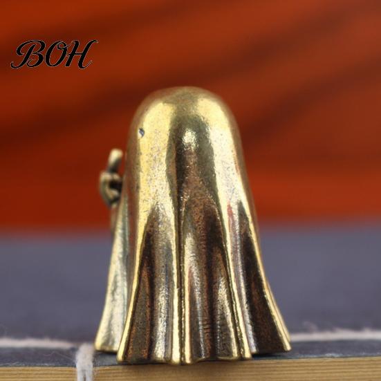 Halloween Theme Metal Figurine Ghost Brass Figurine, Funny Middle Finger Ornament for Creative Gift Friends Table Shelf Mantel Display Home