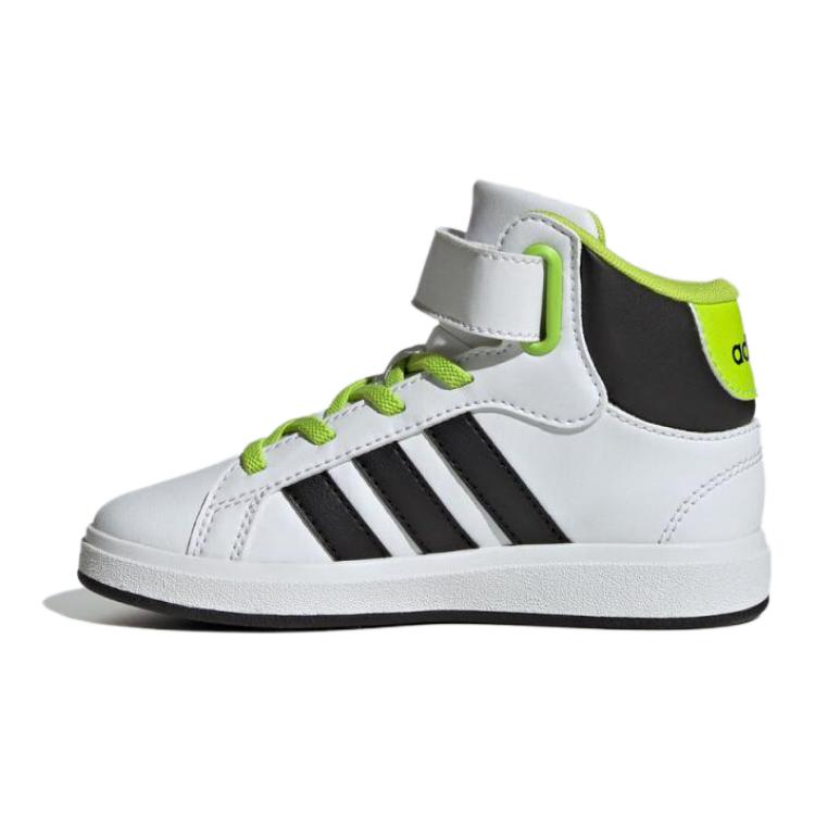 

Adidas GRAND COURT Fabric Mid top Skateboard Shoes White Black Kids JR0802 38