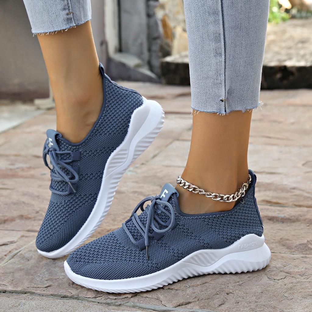 Shoes women's 2025 foreign trade new fly-woven women's shoes lightweight casual running shoes breathable soft-soled cloth shoes
