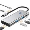 USB-C Hub 3.0 with One-Key Screen Off, 4K HD Casting, USB 3.2 10G Converter