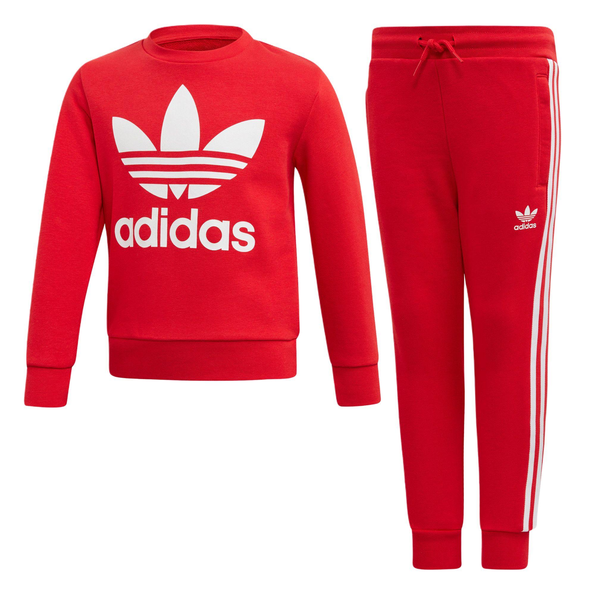 Adidas Originals Casual Sportswear CREW SET Red Children Aged 3 7 Years Old ED7729 128
