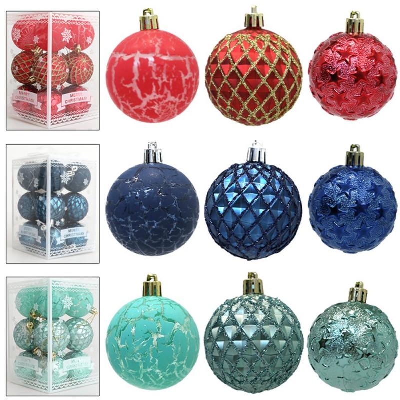 12 шт. Різдвяні кулі прикраси для прикраси ялинки небиткі підвісні кулі святковий декор для вечірки 6/8 см