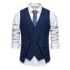 England Style Men's Suit Vests Fake Two Pieces Business Casual Waistcoats Vintage Mens Formal Dress Vest