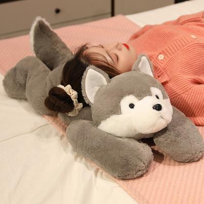 Super minkšti haskio, kiaulės, dinozauro, lokio pliušiniai lėlių žaislai, miela gulinti gyvūno pagalvė, kimštas žaislas vaikams, kūdikiams, Kalėdų dovana