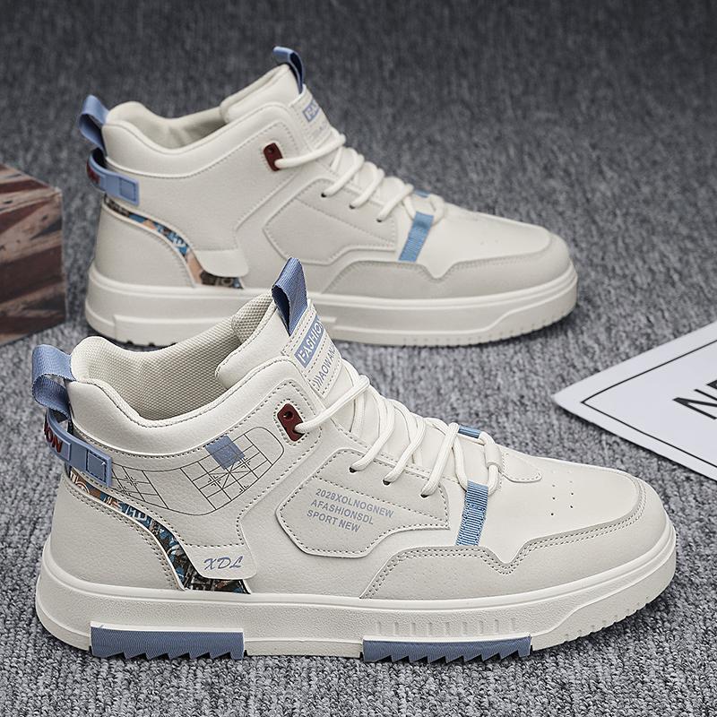 Winter high-top casual sports board shoes, small white tide shoes, piled and thickened warm cotton shoes