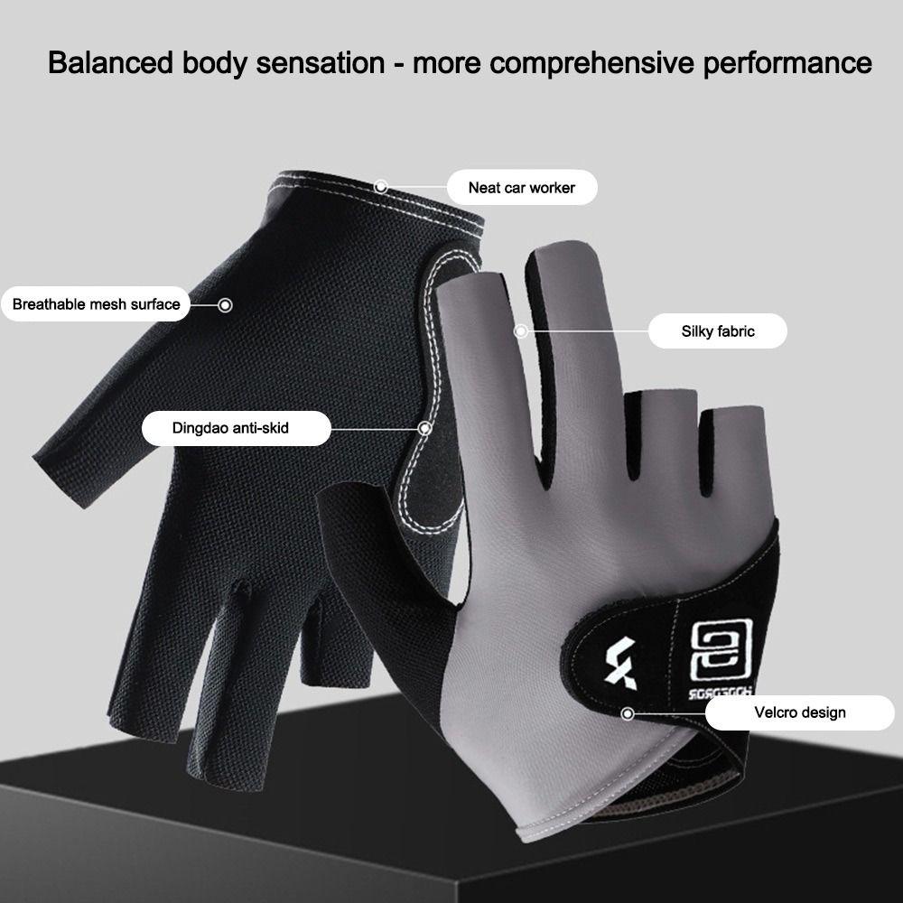 Left Hand Half Fingers Glove Elastic Snooker Billiard Glove Billiards Glove  Fitness Accessories