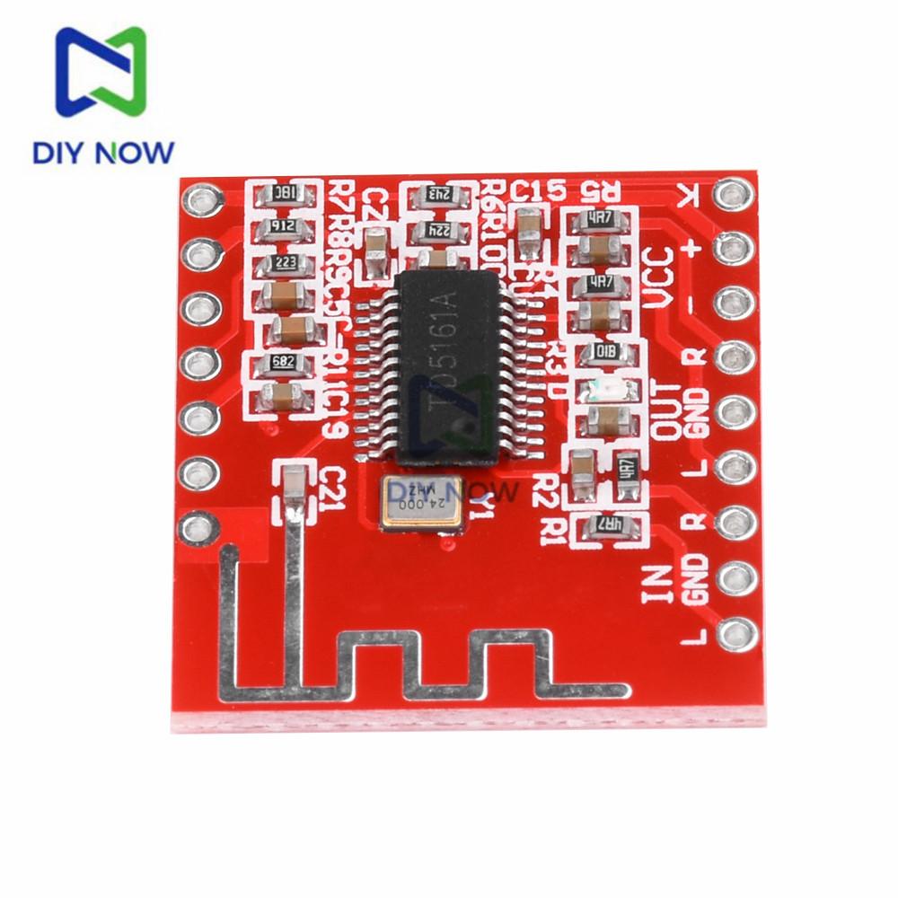DC3V-5V TD5161A 5.1 Stereo Audio Module Bluetooth Receiver Module with Audio Signal Input Function Suitable for Bluetooth Speake