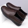 Spring New Shoes for Men Leather Casual Shoes Comfortable Slip-On Loafers Round Toe Flat Leisure Shoes