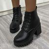 Stack ins new 's shoes short fashion boots high heel dopamine new Chinese style winter new elegant