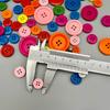 20mm Bulk Stock Plain Simple Style 4 Hole Colored Round Wood Buttons for Clothes Bag