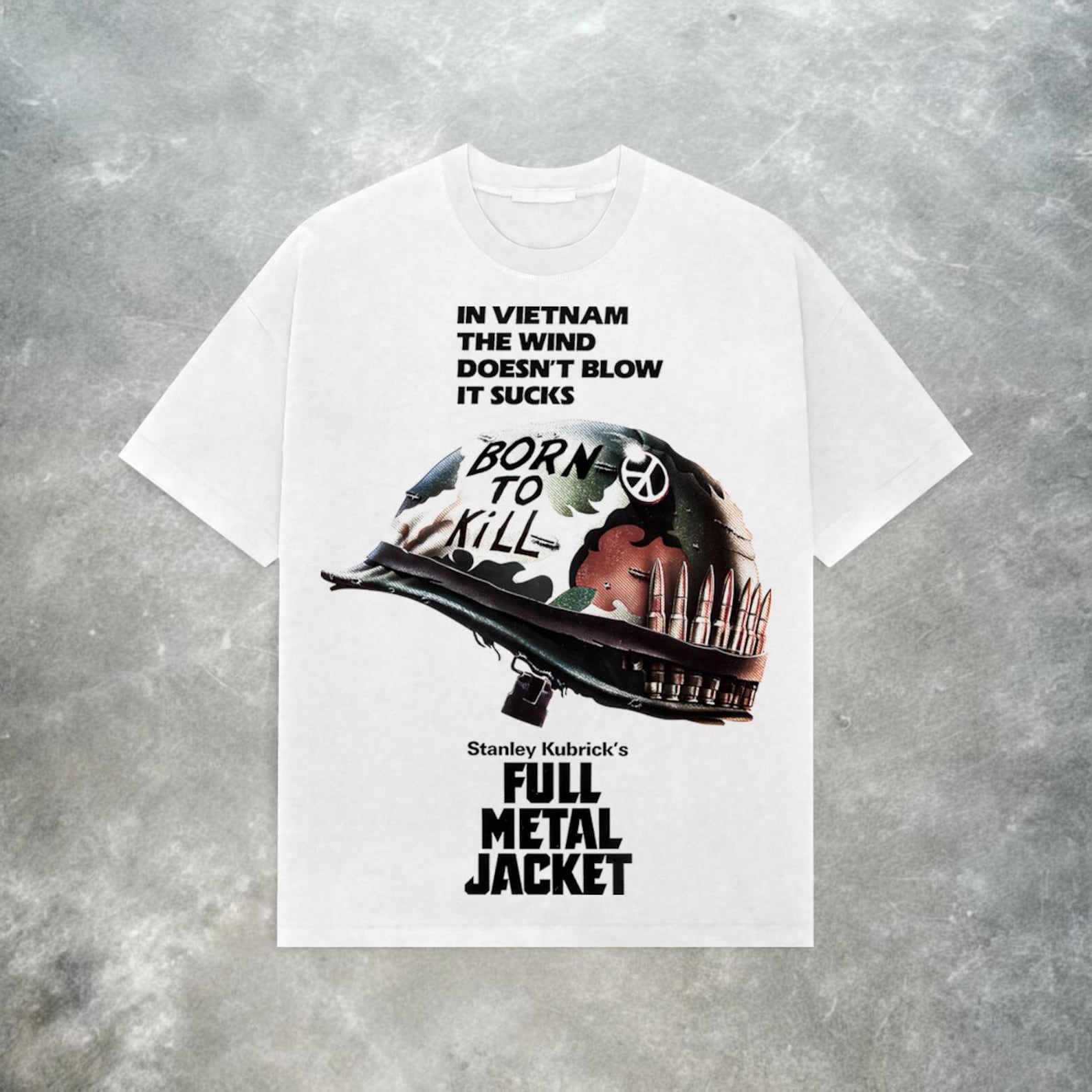 Retro Full Metal Jacket Stanley Kubrick Tee: Vintage War Movie T-Shirt L