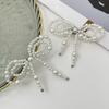 ins bow pants anklet, trouser length shortened decoration, European and American pins imitation pearls