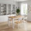 VidaXL Dining Table EKAI White 112 x 70 x 76.5 cm Solid Pine Wood