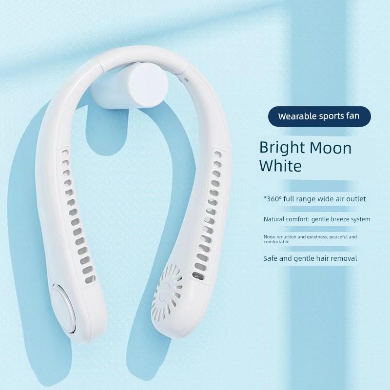 German Neck-Hanging Fan, Portable and Convenient Cooling Device for Lazy People, Mini Strong Wind, Silent, Powerful, Cooling, Refreshing, Lightweight