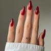 24 Pezzi Unghie Finte a Mandorla Lunga Bordo Bianco French Manicure Completa Semplice Indossabile