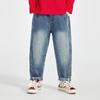 Boys' Tail Flame Letter Print Casual Denim Jeans