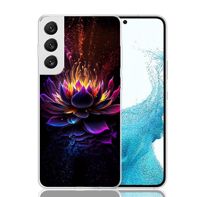 Buddhist Fire Lotus Phone Case For Samsung Galaxy S26 Ultra S23 S24 S25 Edge S20 FE S21 S22 Plus Soft Print Shell Cover Fundas G