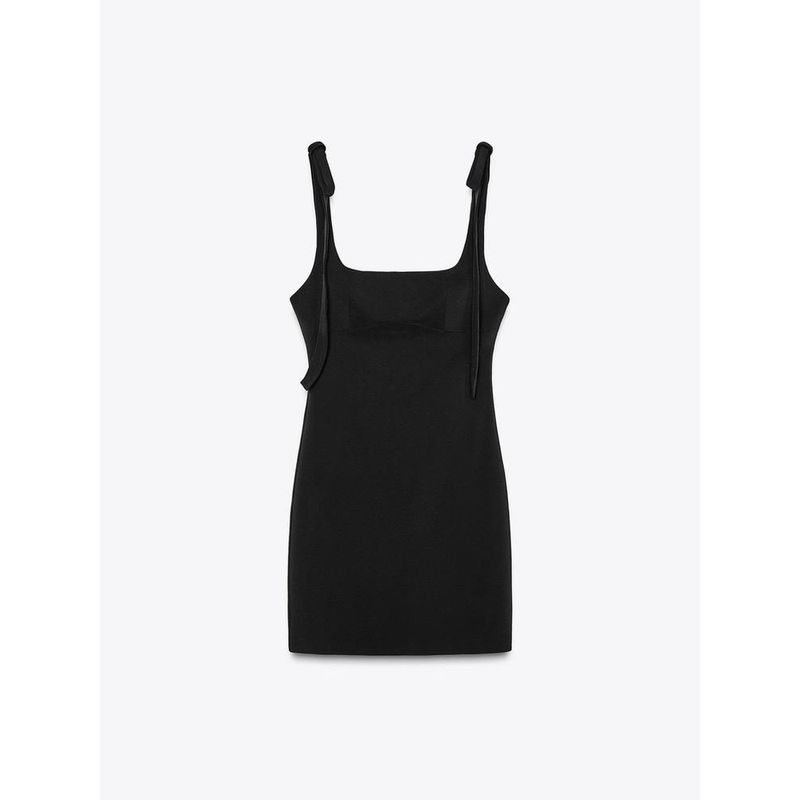 Za2025 Summer New Women Clothes Sexy Sling Bowknot Decoration Small Plaid Short Dress 2180305 047