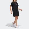 Adidas Floral Cartoon Print Round Neck Pullover Short Sleeve Dress Women Dress Black H57414