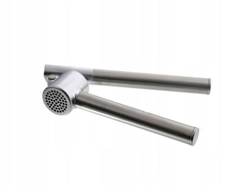 Garlic Press, Juicer, Crusher, Solid Steel, Silver