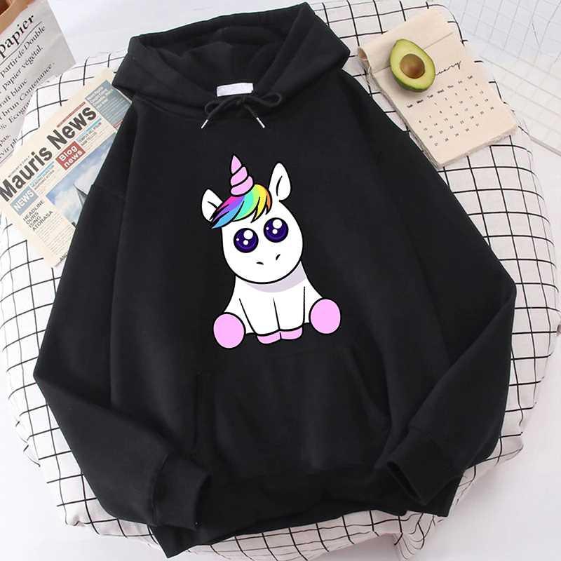 

New Fashion Men And Women Unicorn Printing Fashion Printing Long-Sleeved Hoodie Comfortable Loose Sport Pullover 3XL