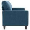 3 Seater Sofa Blue 180 Cm Velvet