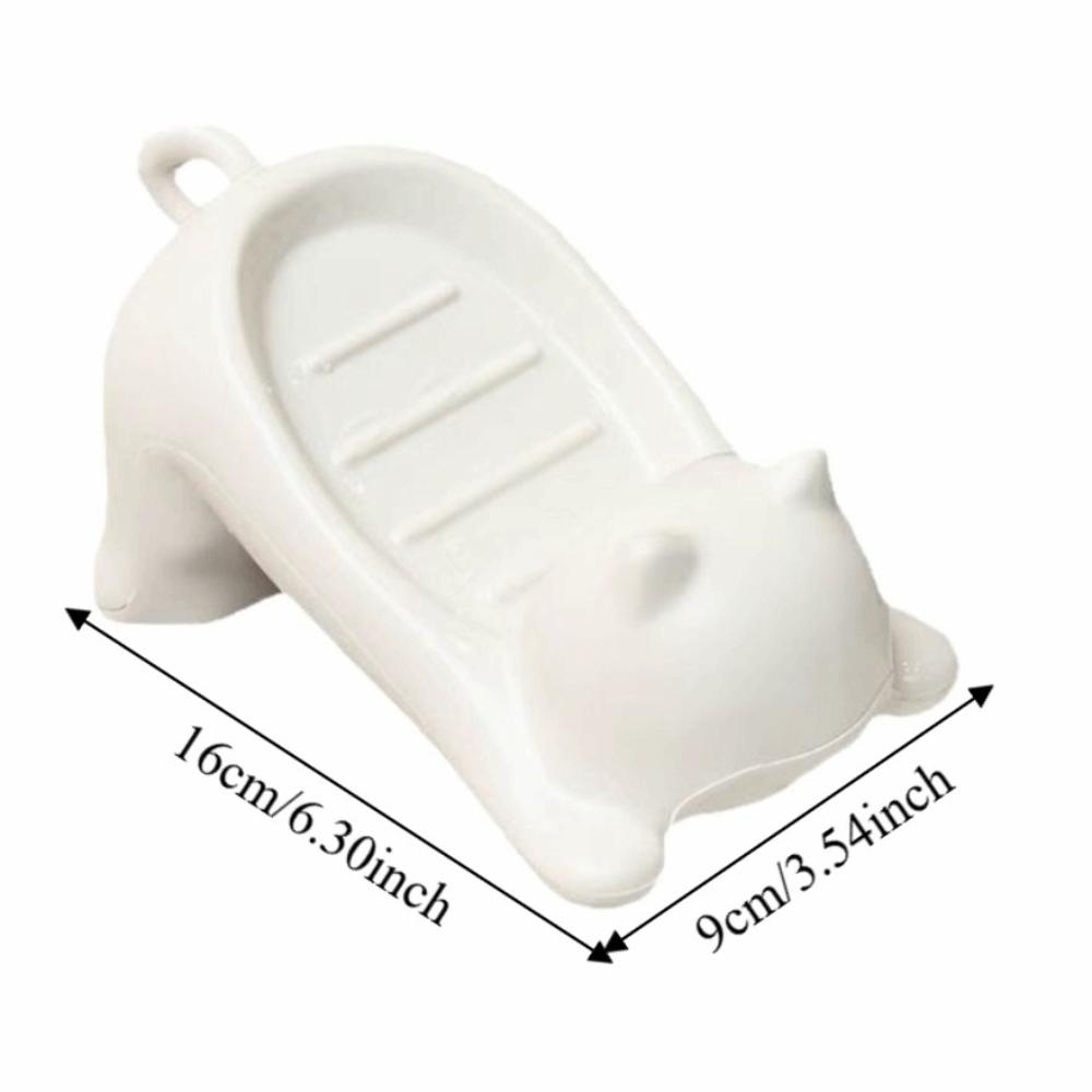 Creative Cartoon Soap Box Cat Shaped Bathroom Soap Holder Soap Filter Rack  Household