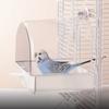 Pet Bird Bath Tub Clear Bathing Tub Parrot Bathtub Parrot Shower Box Bathtub with Bottom Drawer 7''