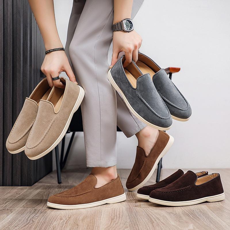 Men's Shoes Summer New Flat-bottomed Feet Lightweight Men's Shoes Fashion Casual Single Shoes Large Size Men's Shoes Business Leather Shoes