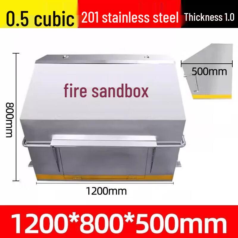 Stainless Steel Pedal Fire Extinguishing Sandbox 0.5 Cubic Meter