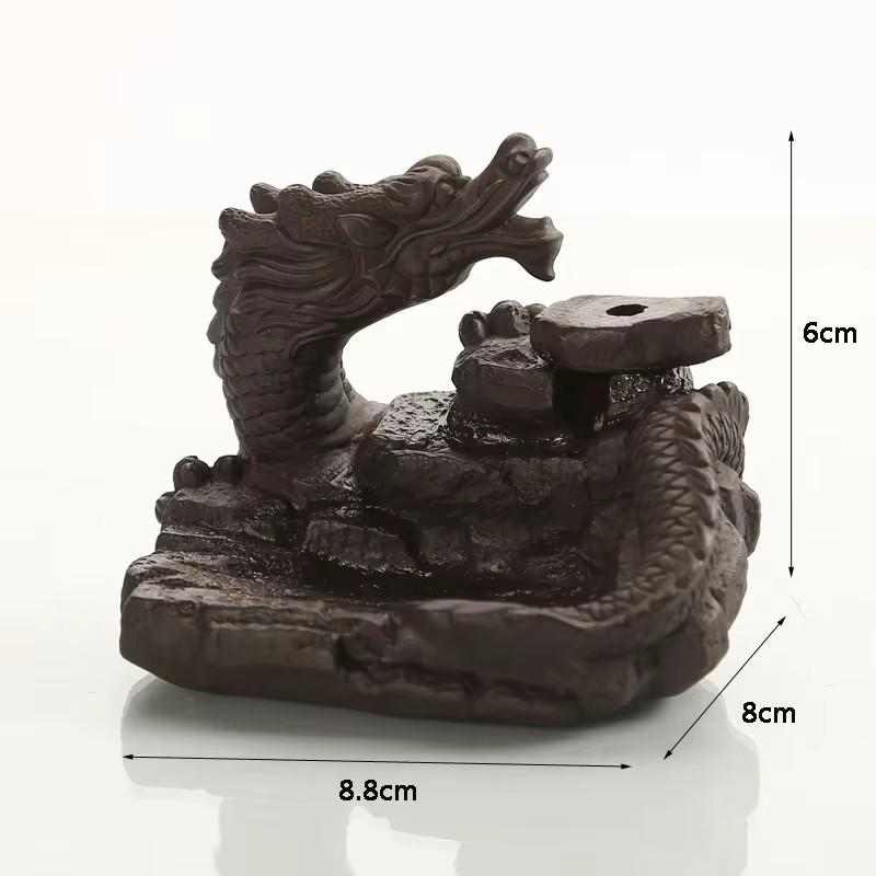 Hot Dragon Incense Burner Smoke Backflow Best Cone Censer Incense Holder Mini Office Desk Home Decor Teahouse Ornaments