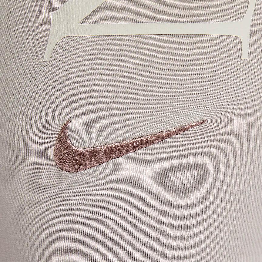 Nike Sportswear Classic Logo Print Slim High-Waisted Casual Shorts Women Shorts Gray Purple FN3638-019