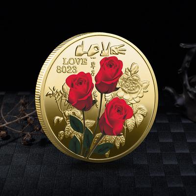 Láska Svatební růže Výroční kolekce Mince Valentýnské dárky Romantické milenky Pamětní mince