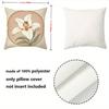 Floral Patterned Throw Pillows Art Nouveau Style Polyester Pillowcase, Sofa Decorative Cushion Cov Headboard Pillow