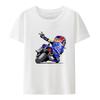 Outdoor Motocross Racing Jump Stunt Racing Extreme Sport Print T-Shirt Men Funny Motorcycl White Hipster Tee