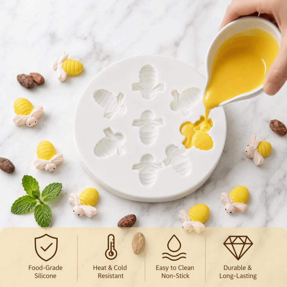 Bee Design Silicone Cake Mold Food Grade Silicone Chocolate Dessert Mold DIY Dessert Decoration