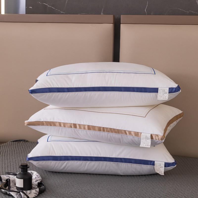 Soft Microfiber Plush Pillow With Brushed Fabric Cover 48x74cm Single Bed Hotel Home Use