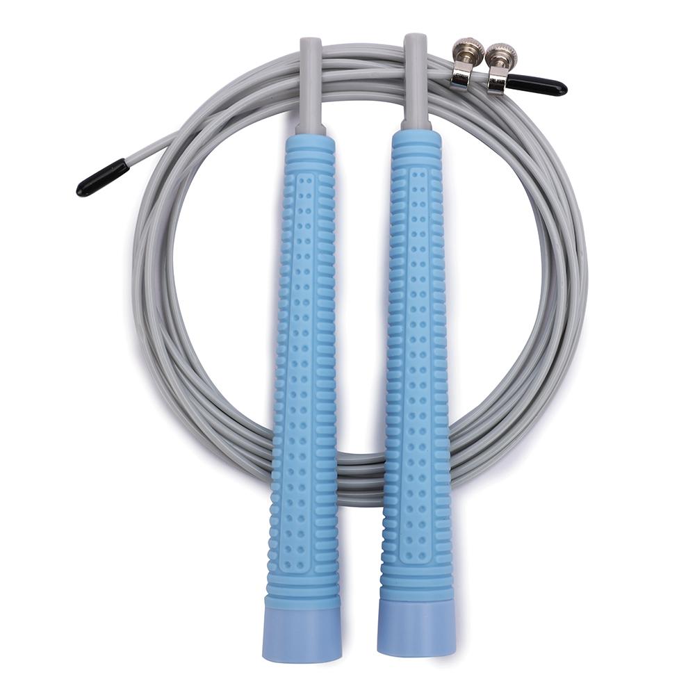 Silicone Handle Jump Rope Fitness PVC Sports Steel Wire Skipping Ropes Crossfit Adjustable Exercise Workout Skipping Equipment
