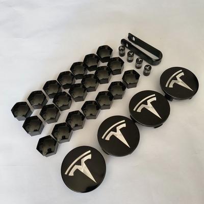 Para Model3 S/X ModelY Rueda Juniper 4 Piezas 26 Piezas 30 Piezas 56MM 57MM Emblema Deportivo Tapa Central de Rueda Cubierta de Llantas de Coche Tapas de Rueda
