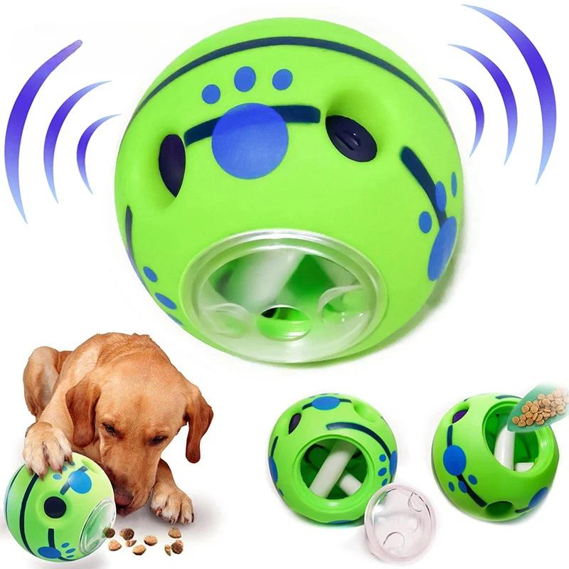 Dog Vocal Interactive Toy Leaky Food Ball Relieve Boredom Grinding Tooth Resistant Leaky Foods Toys Pet Products Supplies Rolled for Pet Dog Fun