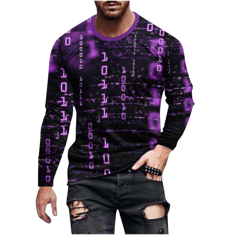Funny Number 3D Print Long Sleeve T-shirt Men Casual Fashion Streetwear T Shirts Oversized Hip Pop Streetwear Autumn Man Clothes