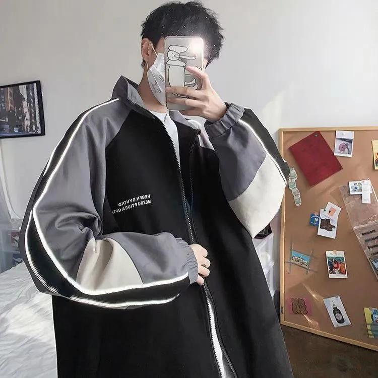 Spring and Autumn Varsity Jacket Men High Street Patchwork Letter Print Windbreaker Coats Women Spring Summer Thin College Jackets