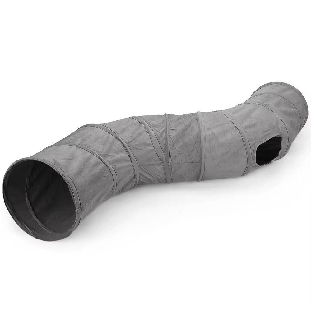 S-förmiger Katzen-Tunnel-Schlauch Faltbar Haustier Rollender Drache Spaß Kätzchen Bohrer-Eimer Katzenspielzeug