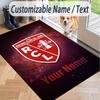 Custom Text Printed Rug Racing Club De Lens Non Slip Floor Carpet For Home Room Decor