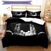 3pcs Jul  rapper pattern bedding set duvet cover set includes duvet cover &pillowcases, perfect all season bedroom decoration & gift