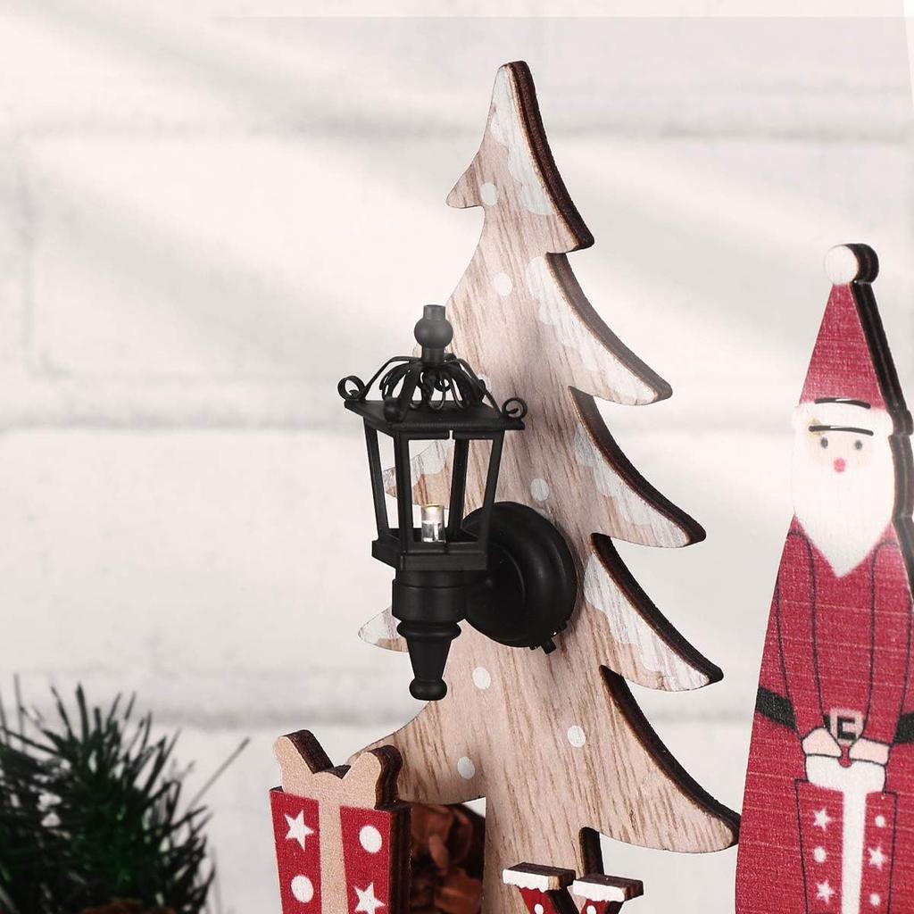 Leorx Vintage DIY Dollhouse 1 12 Dollhouse Miniature LED Wall Light Lamp (Black)