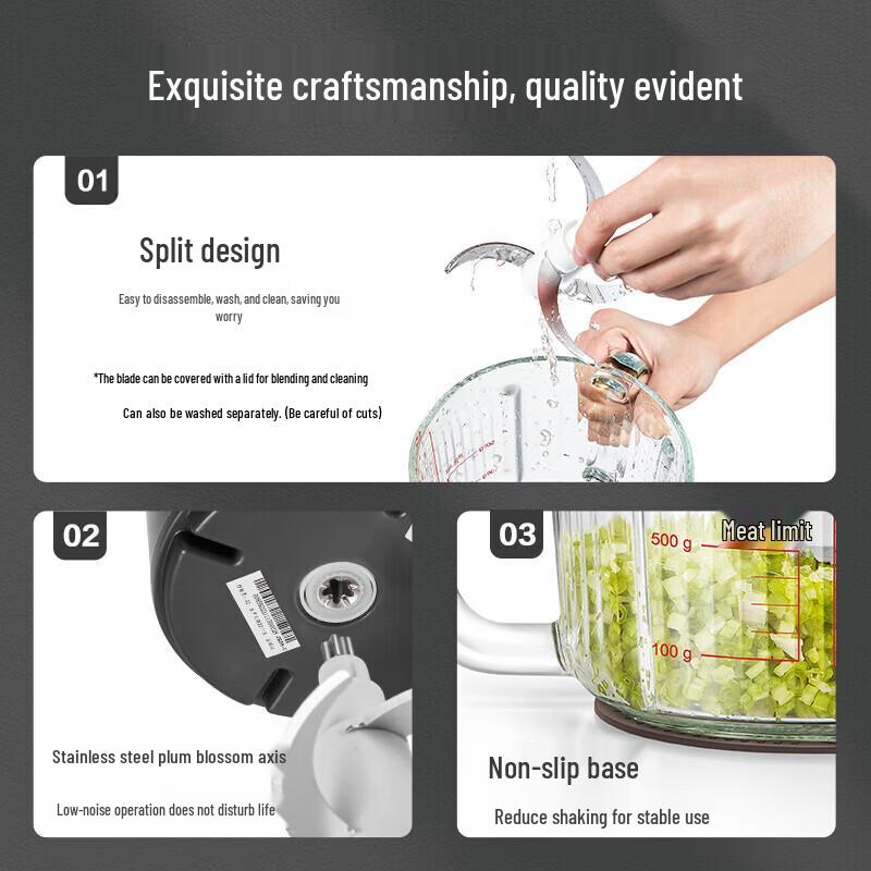 SUPOR 2.2L Smart Electric Meat Grinder & Food Processor