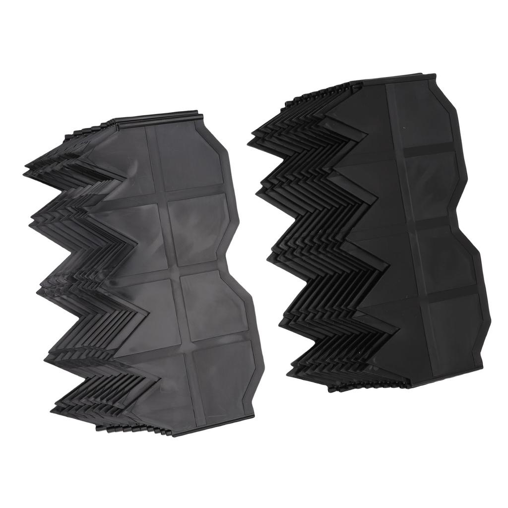 40 ks Zahradní obrubník Okraj Snadná instalace Krajinný obrubník Černý plastový zahradní plot pro